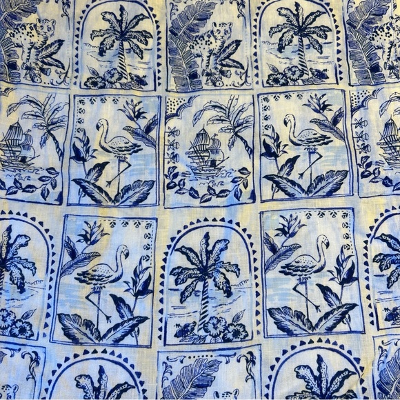 C&C California Women’s 100 % Linen Relaxed Wide Leg Crop Pant Size Large BOHO - Picture 5 of 11